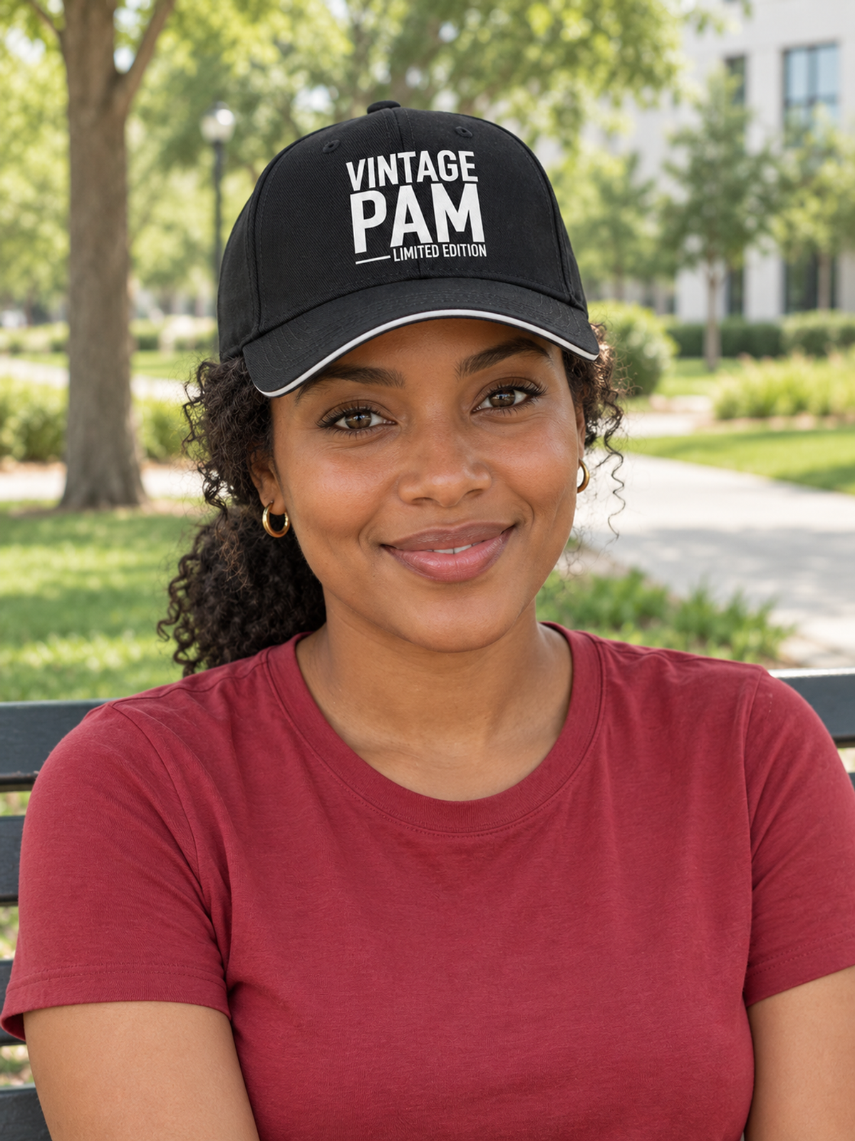 VINTAGE PAM LIMITED EDITION cap model-black mockup