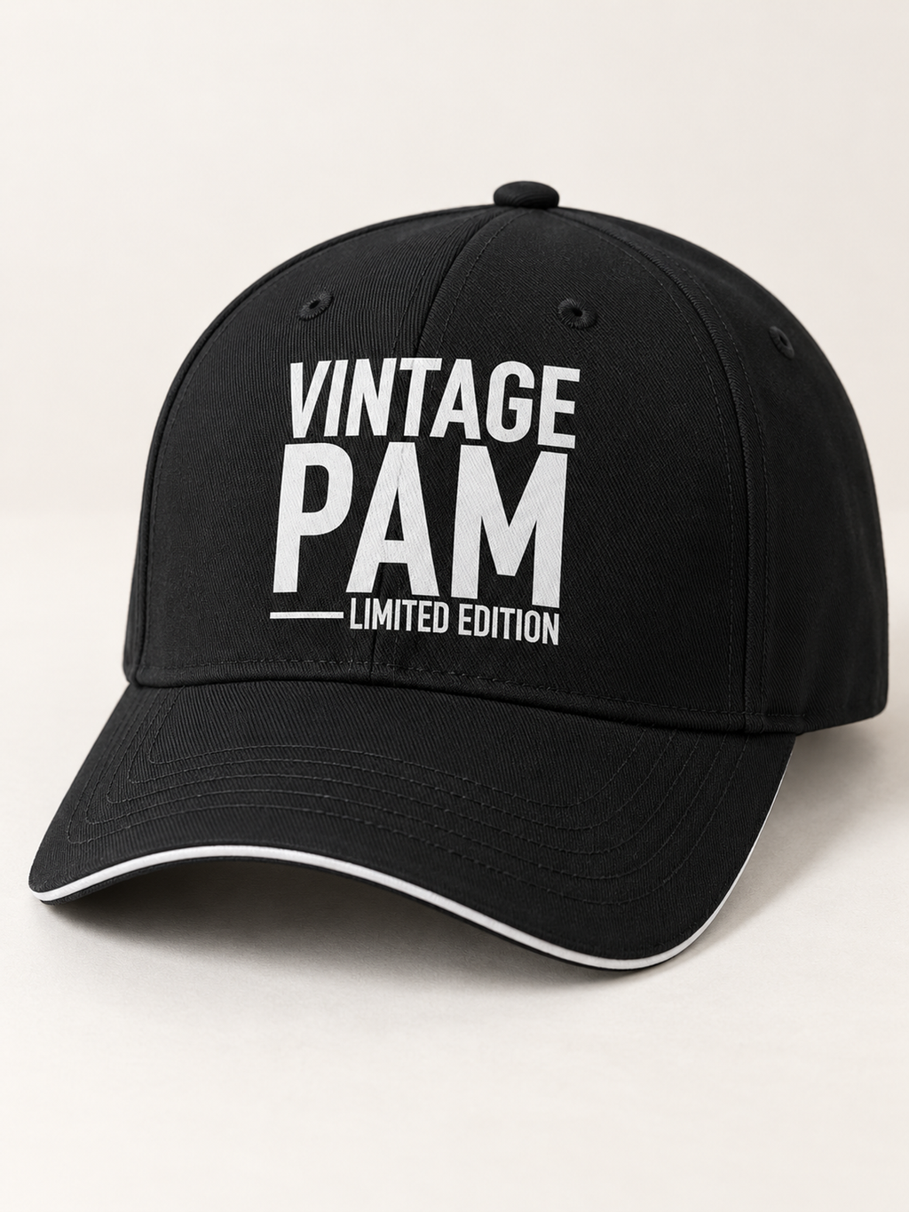 VINTAGE PAM LIMITED EDITION cap black mockup
