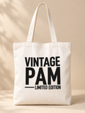 VINTAGE PAM LIMITED EDITION tote white mockup