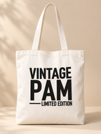 VINTAGE PAM LIMITED EDITION tote white mockup