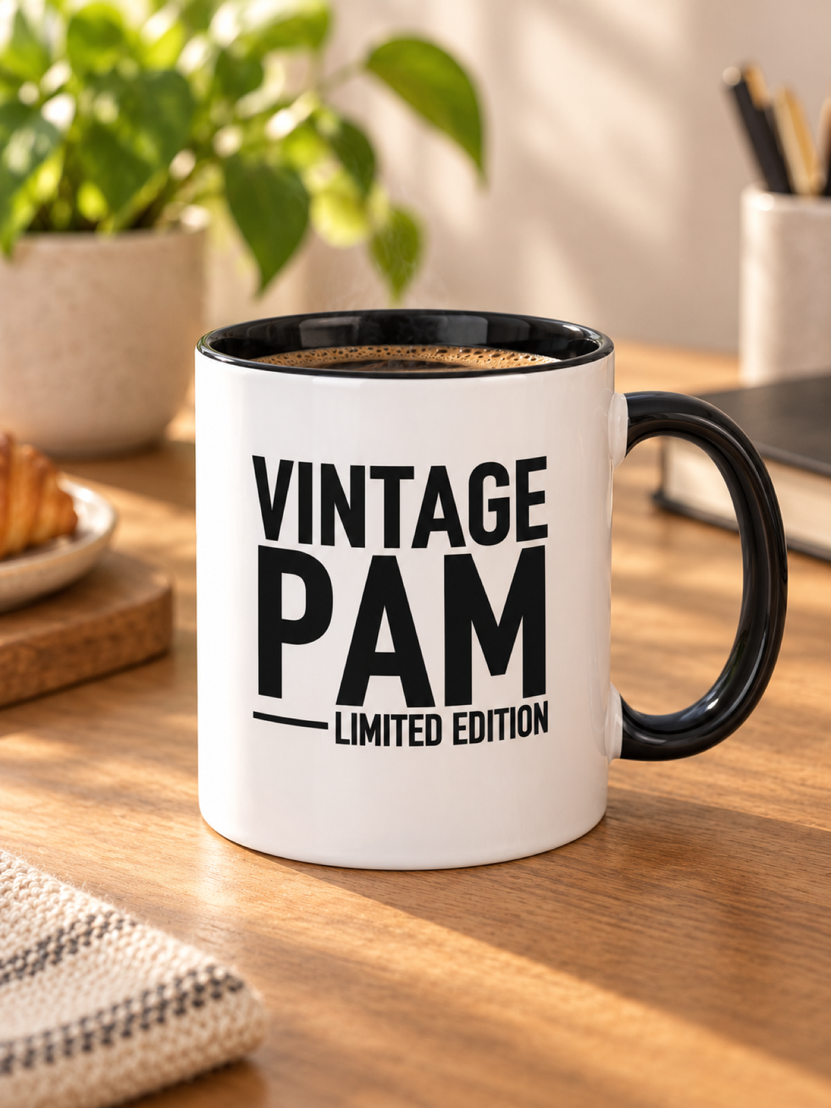 VINTAGE PAM LIMITED EDITION mug black-white mockup