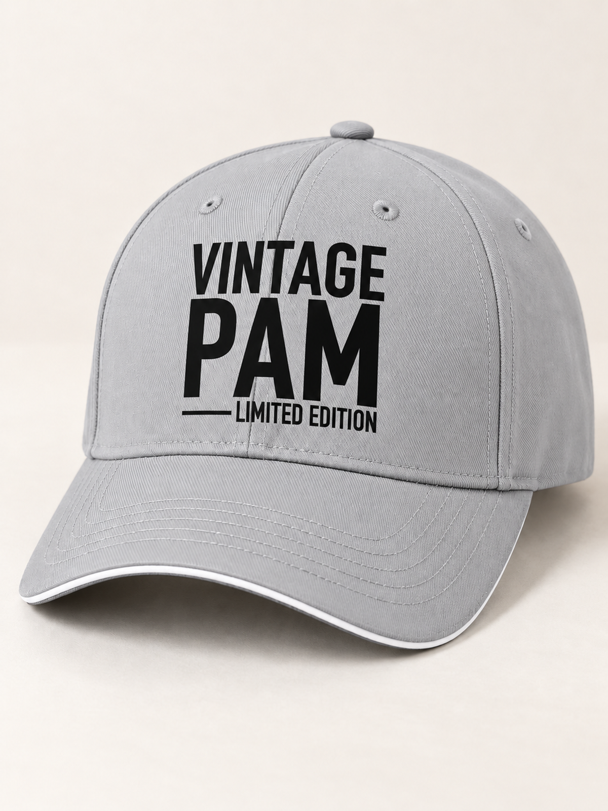 VINTAGE PAM LIMITED EDITION cap gray mockup