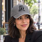WHERE THERE'S A JAY THERE'S A WAY cap model-gray mockup