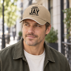 WHERE THERE'S A JAY THERE'S A WAY cap model-khaki mockup
