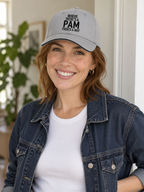 WHERE THERE'S A PAM THERE'S A WAY cap model-gray mockup