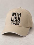 WITH LISA EVERY MOMENT IS MAGICAL. cap khaki mockup